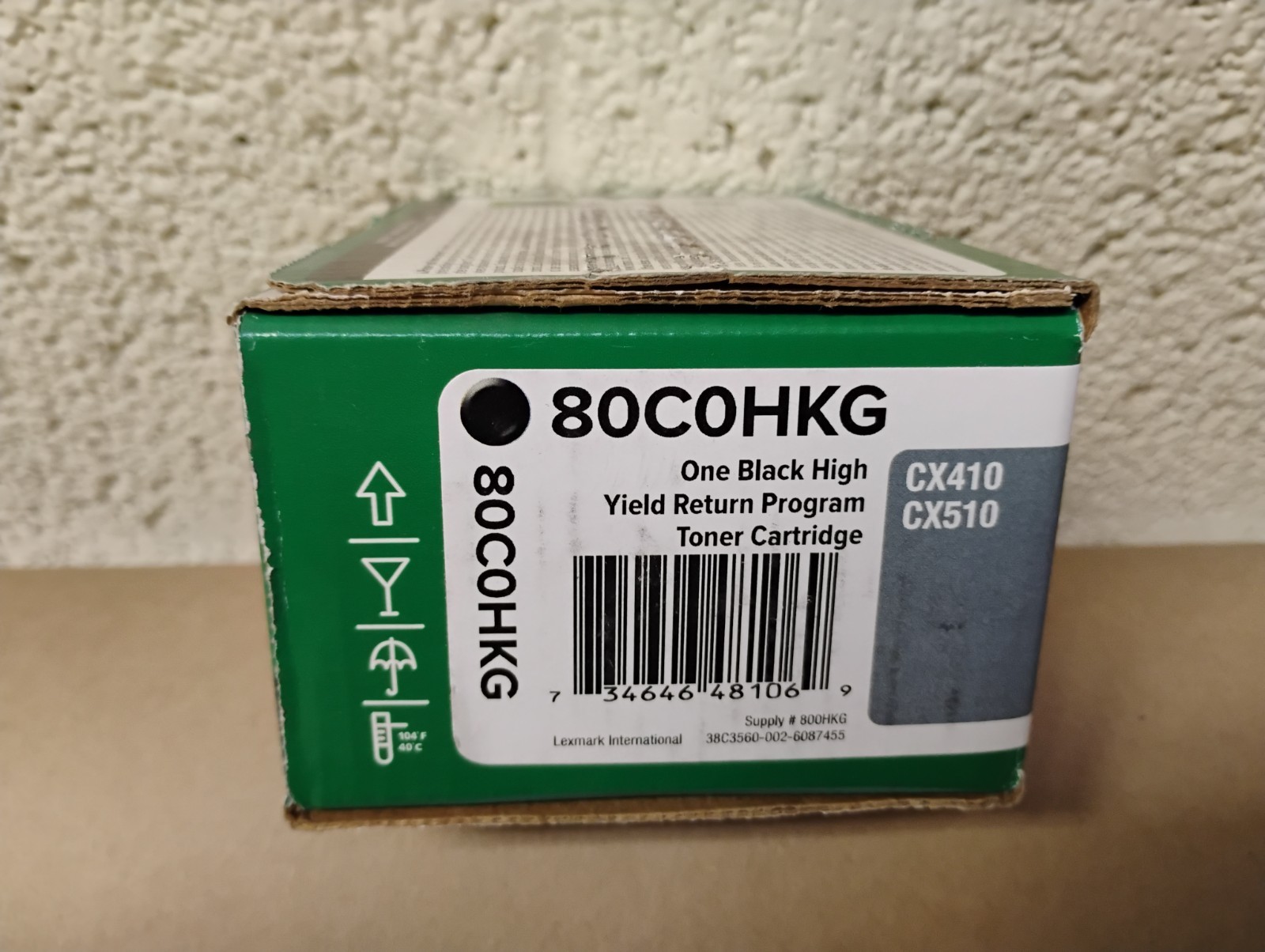 Lexmark 80C0HKG Black Toner Cartridge  800HKG CX510  NEW SEALED