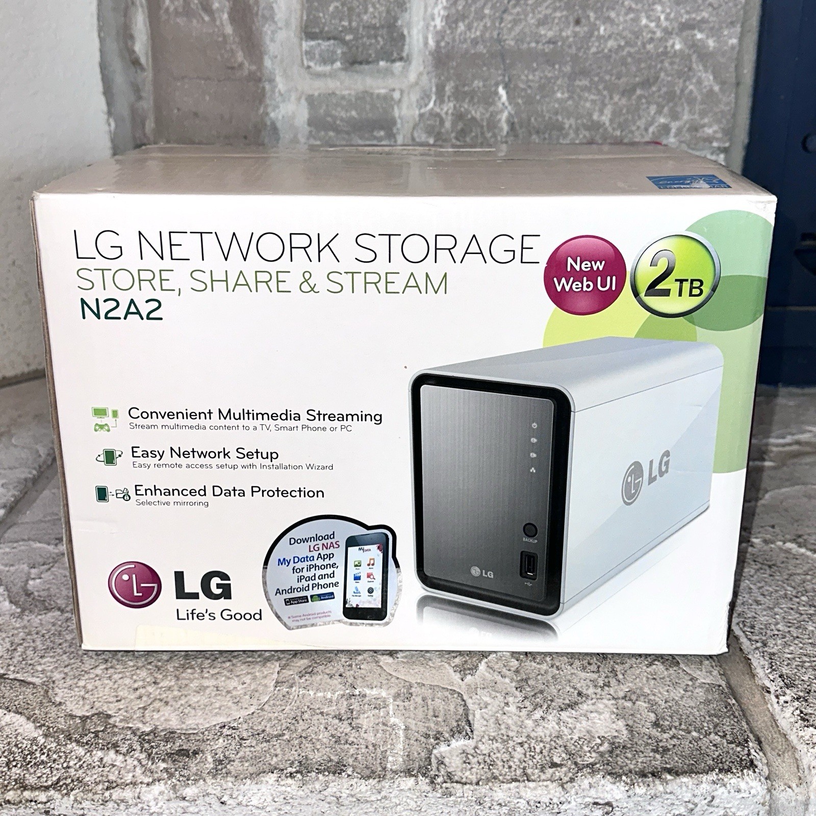 New LG 2TB Network Storage N2A2 External Hard Drive HDD 2 TB N2A2DD2