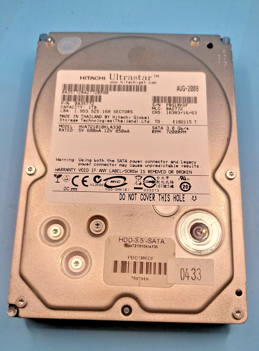 Hitachi HUA721010KLA330 0A35772 1TB 7200RPM SATA 3.5" HDD HARD DRIVE TESTED USA