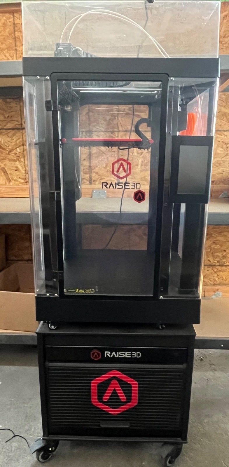 Raise3D N2 3D Printer Large Format Enclosed w/Rolling Cabinet