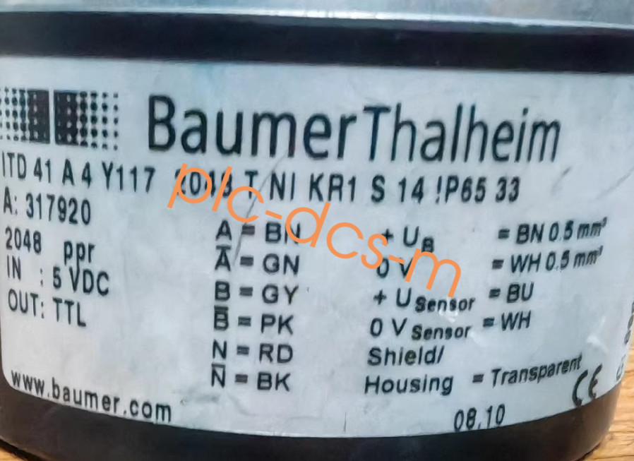 1PC USED Baumer ITD 41 A 4 Y117 2048 T NI KR1 S 14 IP65 33 Encoder Via DHL/Fedex
