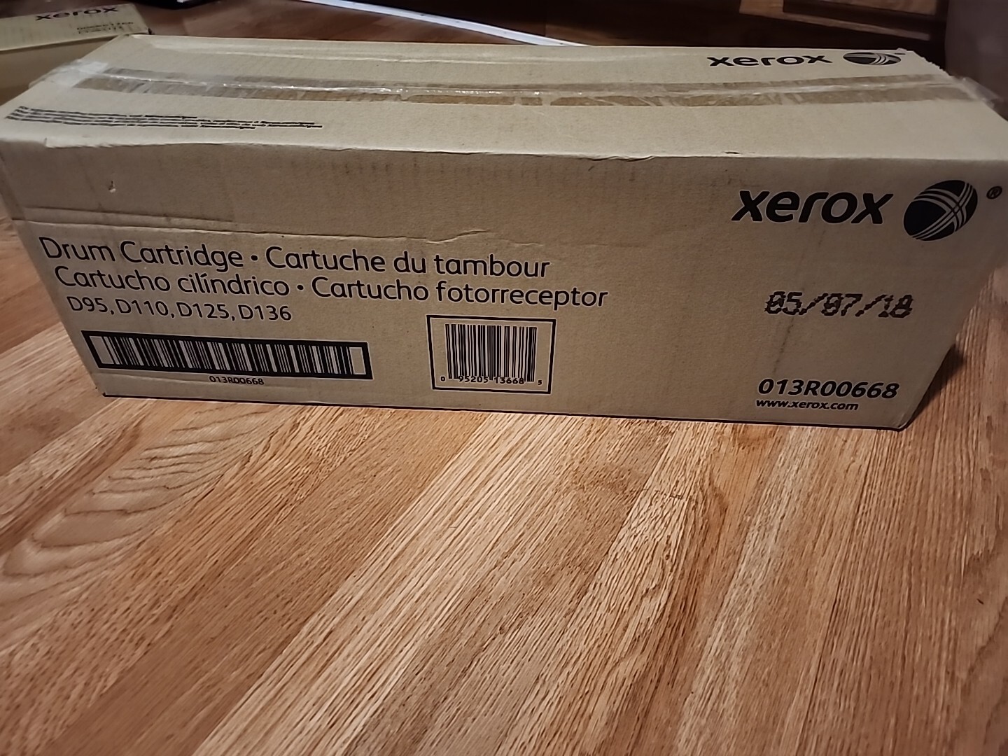 New Xerox D136 Genuine 013R00668 Black Drum Cartridge /SEALED BOX