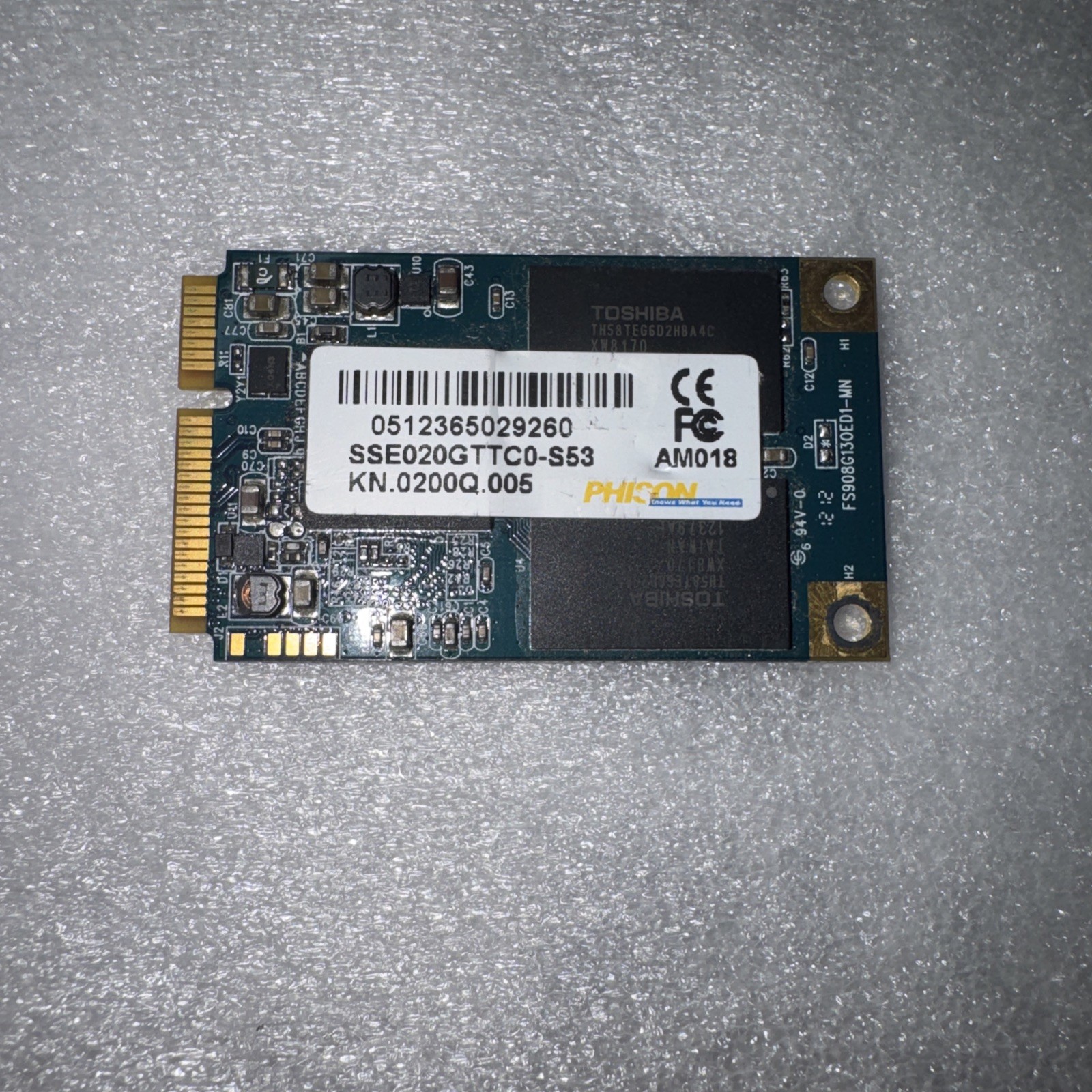 Phison SSE020GTTC0-S53 20GB SSD Solid State Drive
