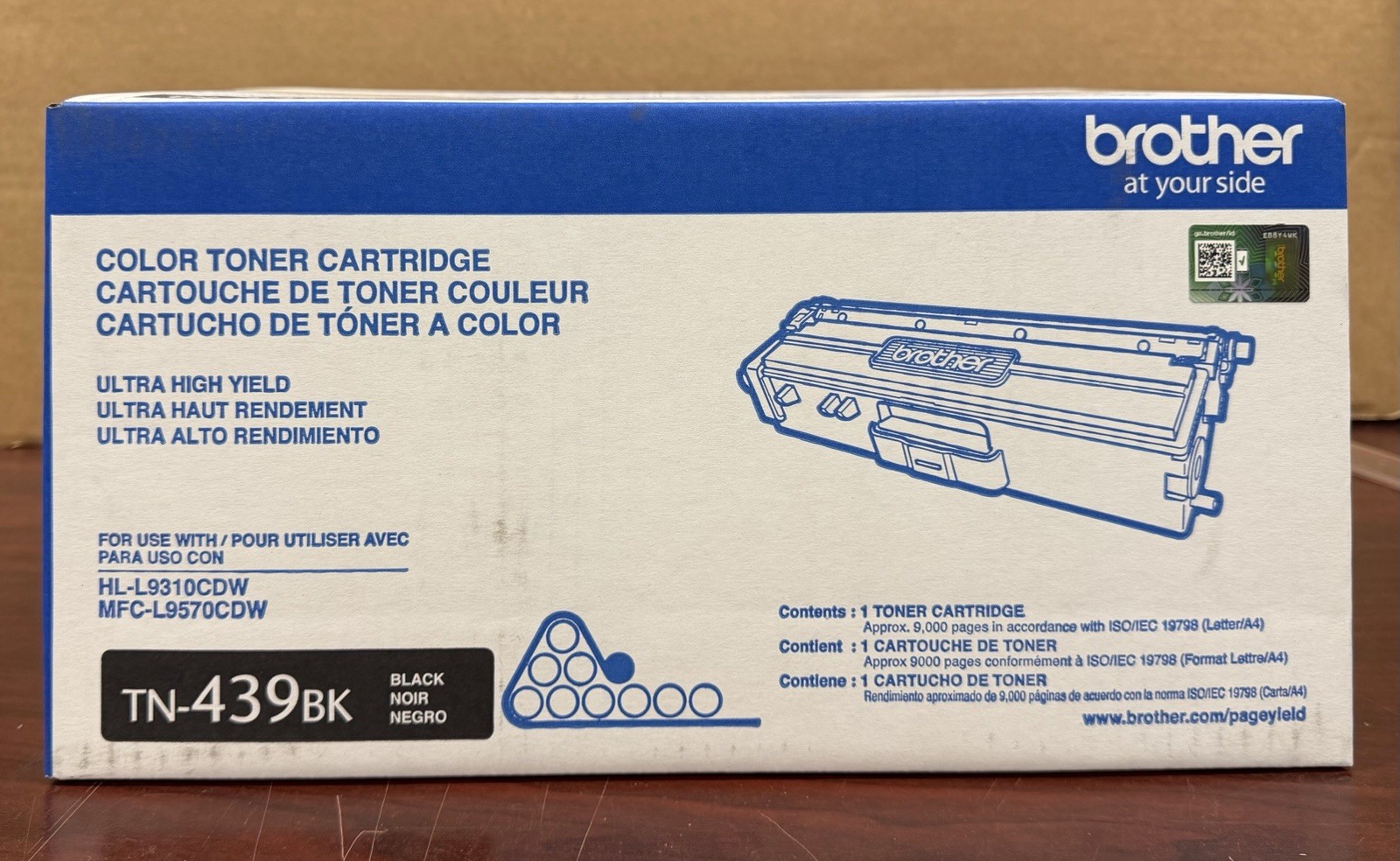 NEW GENUINE - BROTHER TN-439BK BLACK TONER CARTRIDGE - TN439BK - SEALED BOX