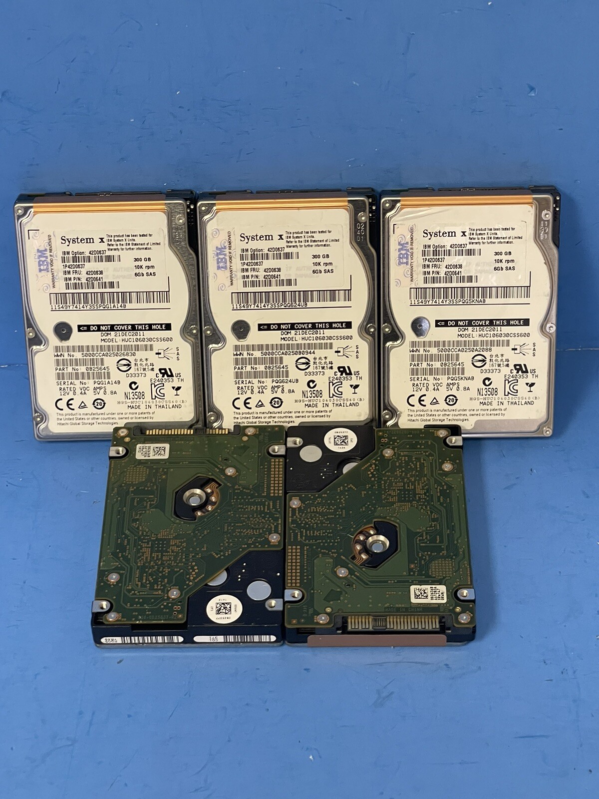 Hitachi Ultrastar C10K600 HUC106030CSS600 300GB Internal 10000RPM 2.5" LOT OF 5 
