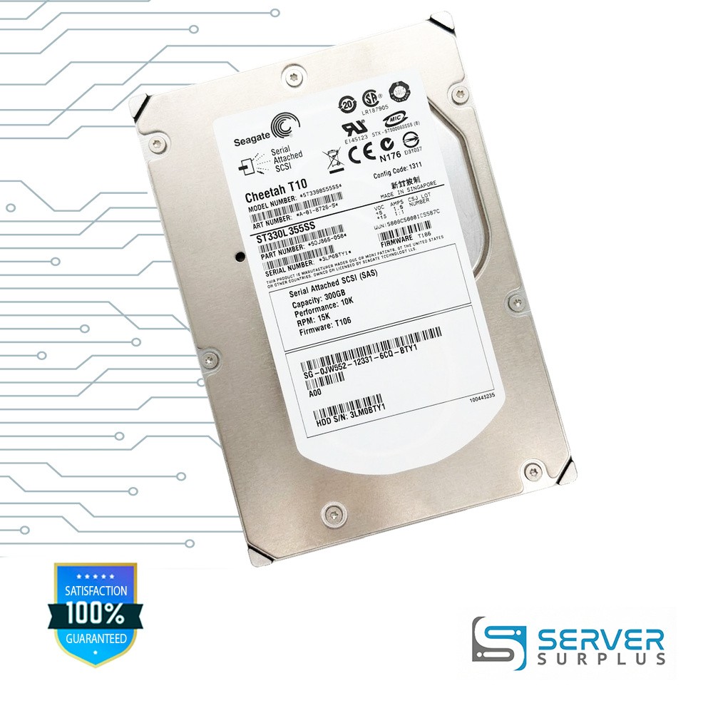 Dell Cheetah 15K.5 300GB SAS 15K RPM 3.5 in Enterprise HDD | 0JW552