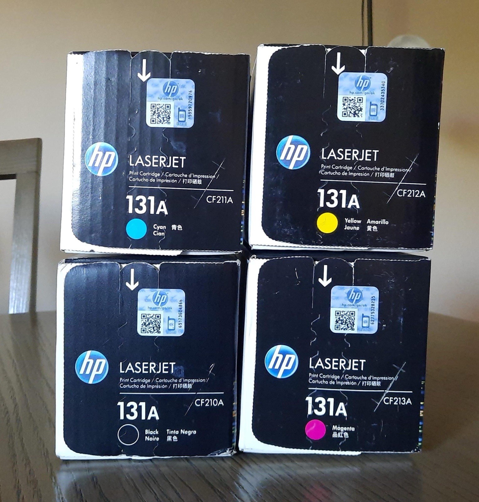 Japan HP 131A 4-pack Black/Cyan/Magenta/Yellow Original LaserJet Toner Cartridge