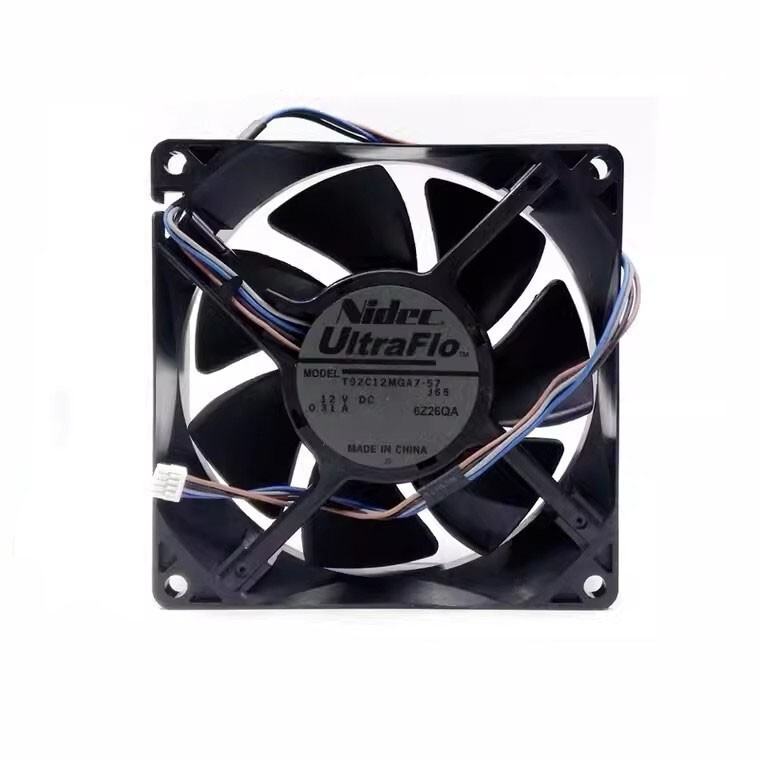 NIDEC T92C12MGA7-57 9232 DC12V 0.31A 92*92*38MM 4-Pin Silent Cooling Fan