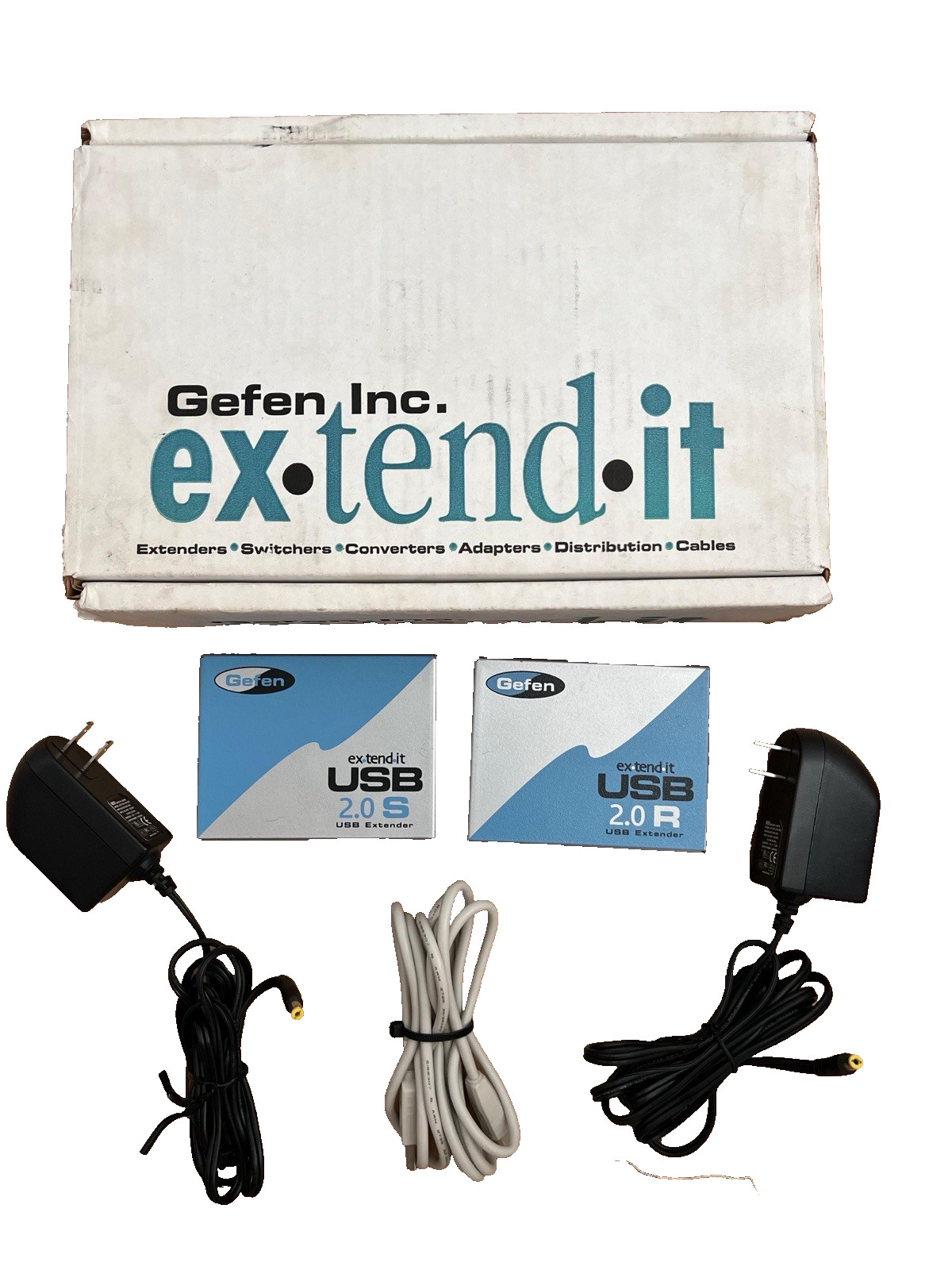 Gefen USB 2.0 Extender 2.0S 2.0R ex-tend-it Kit w/ Power Supplies