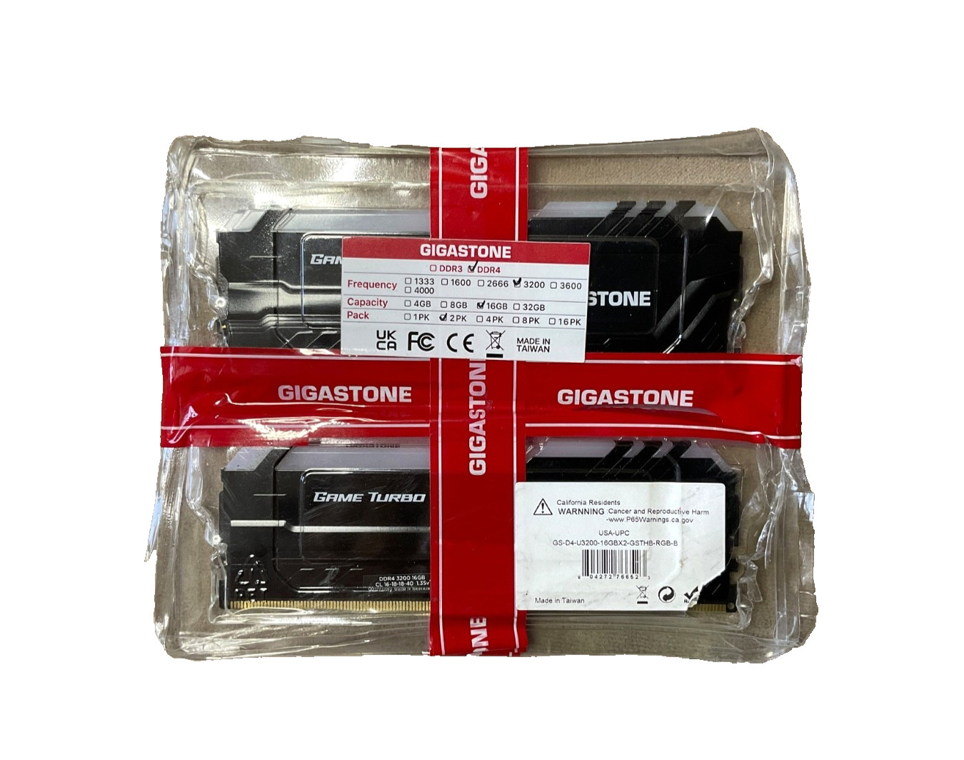 Gigastone Game Turbo 32 GB (2x16GB) DDR4 3200MHz