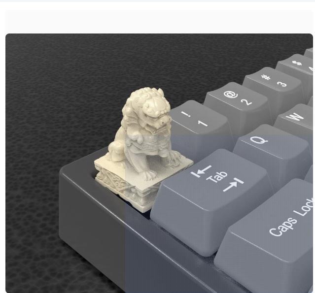 Chinese Style Lion Head Keycap Resin Fancy Key Cap For Cherry MX Keyboard New 