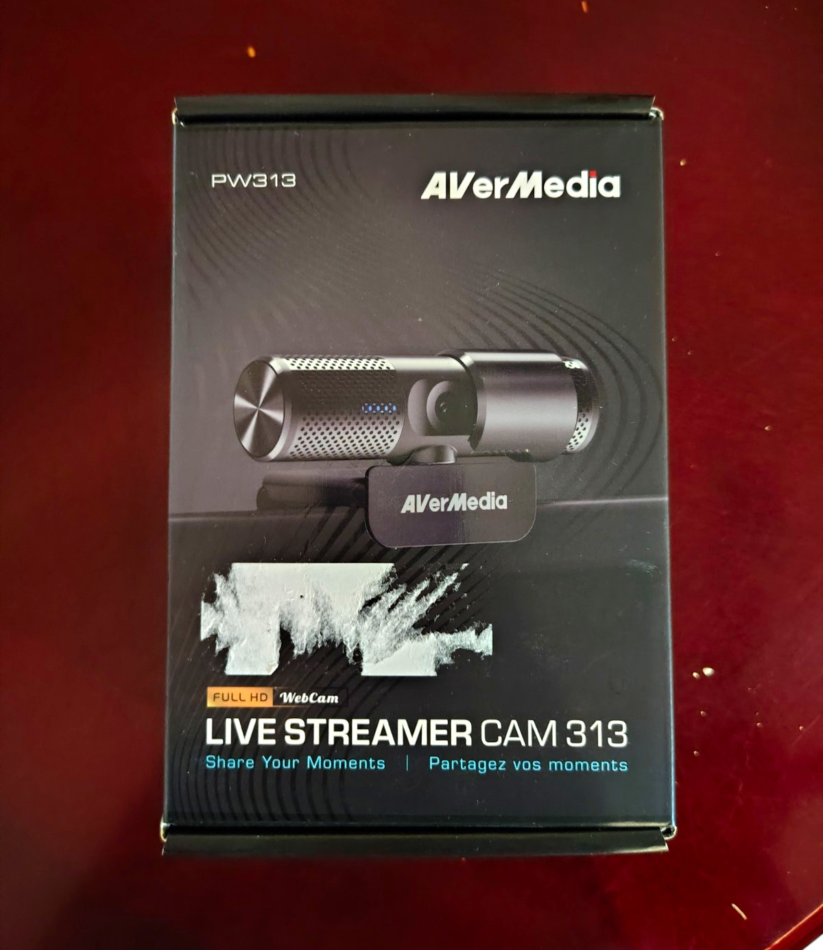 AVerMedia Live Streamer CAM 313 PW313 1080p 30fps USB 2.0 Mic Shutter