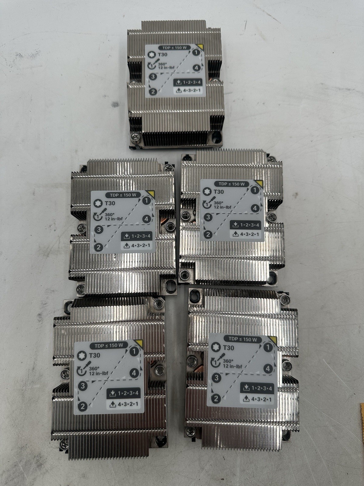 5x CISCO 74-115410-01 C220 M5 CPU Cooler Heatsinks