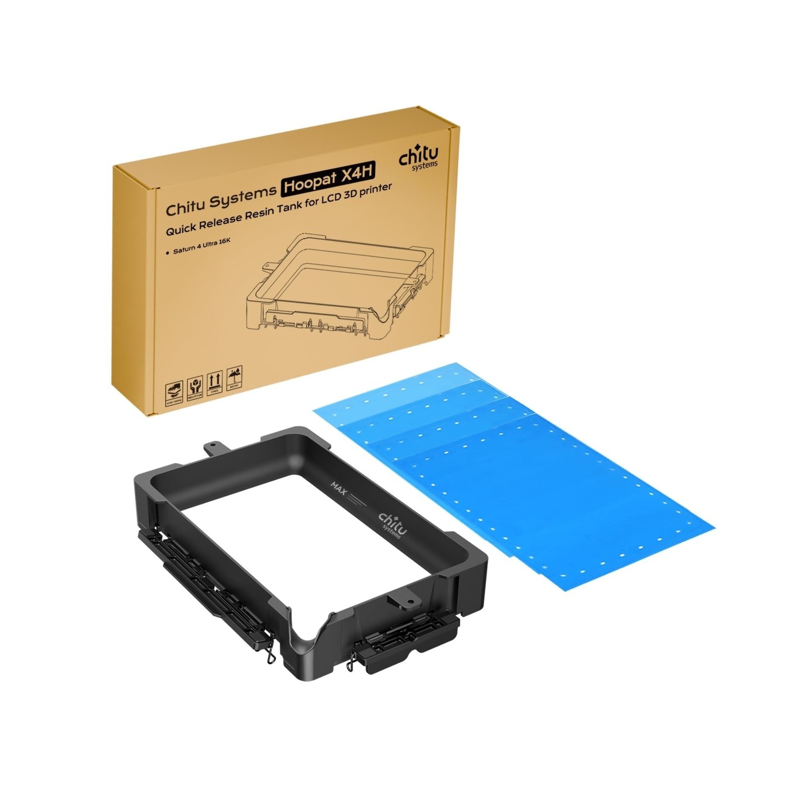 Chitu Systems Hoopat X4H Quick Release Resin Vat for ELEGOO Saturn 4 Ultra 16...