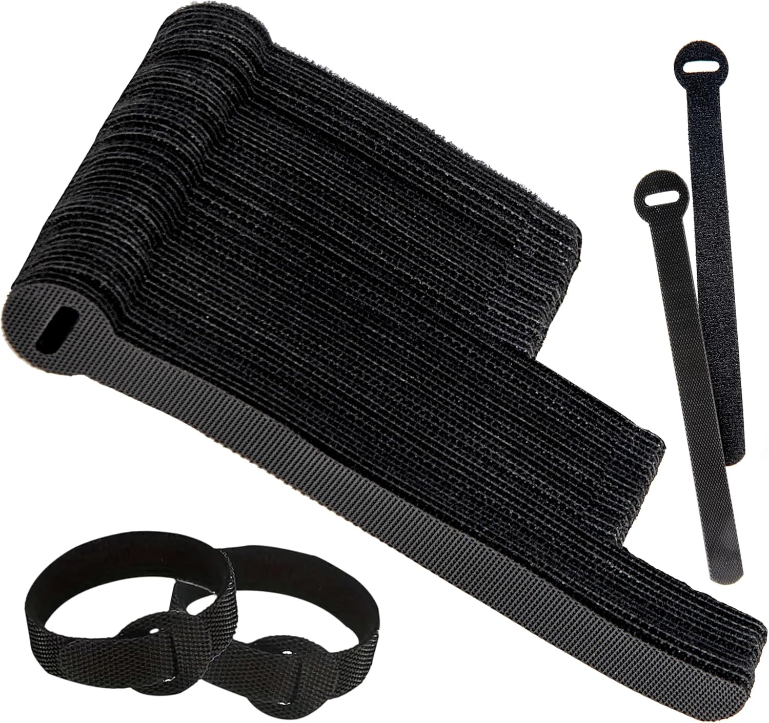 120 PCS 5/6/8 Inch Reusable Cable Ties for Cords – Data Cable Organizer Ties
