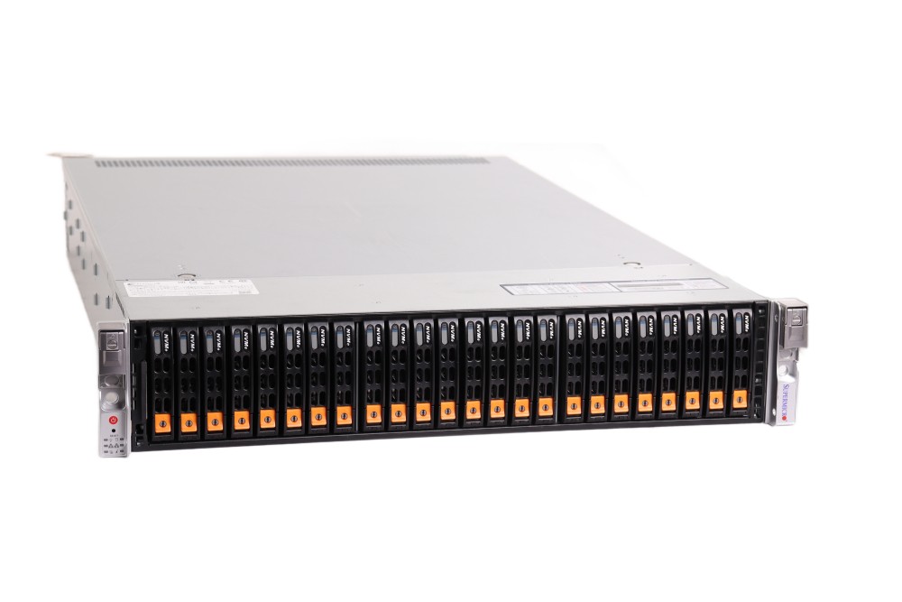 Supermicro Super Server // 2x Gold 6246, 24x NVMe + 2x SFF, 2x PSU, 19" Rails