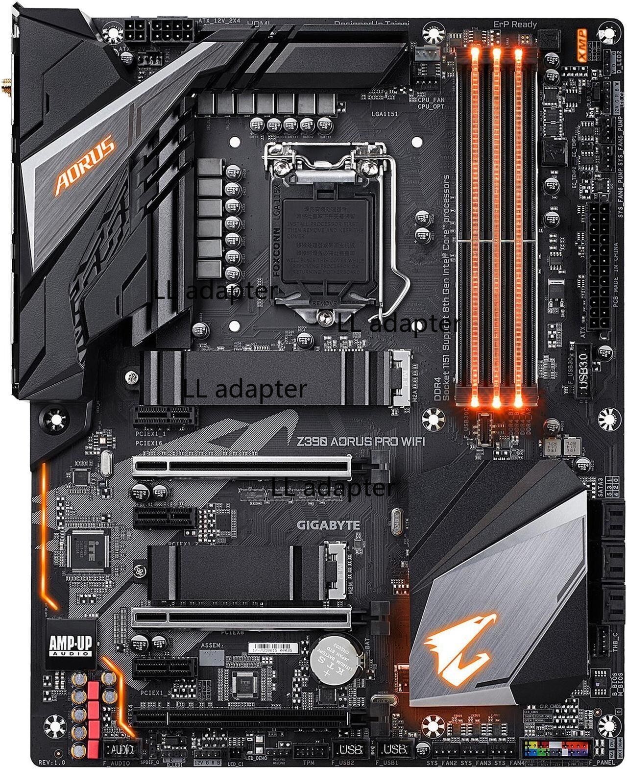 GIGABYTE Z390 AORUS PRO WIFI LGA 1151 Intel Z390 ATX Intel Motherboard