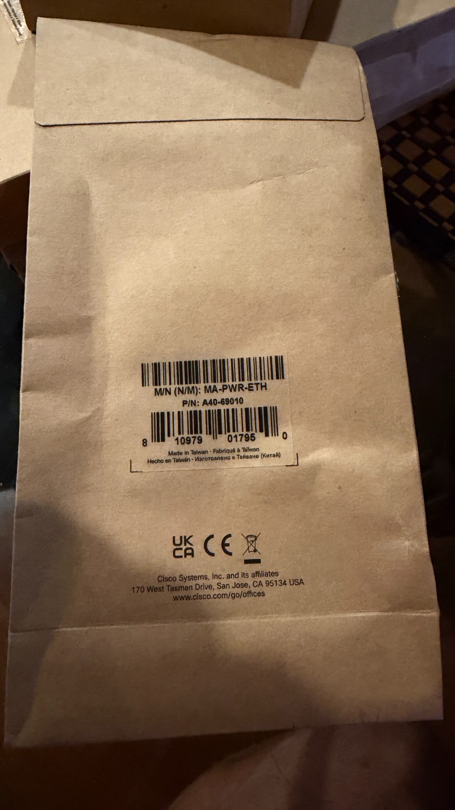 Cisco Meraki MA-PWR-ETH Ethernet power adapter