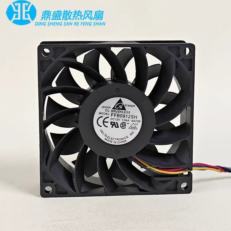 DELTA FFB0912SH 9025 12V 1.04A 9CM 4-Wire Violent High Airflow Cooling Fan