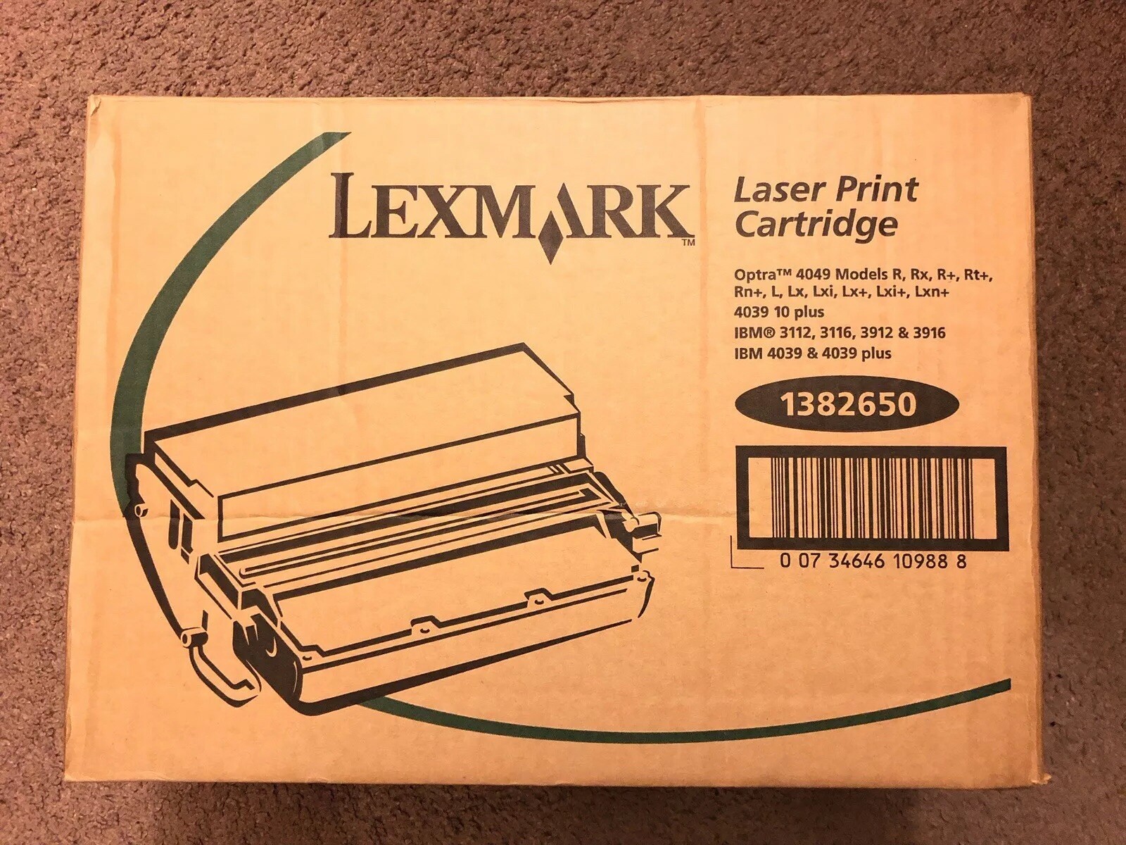 Original Genuine Lexmark Laser Print Cartridge 1382660 Optra 4049 R RX IBM 3112