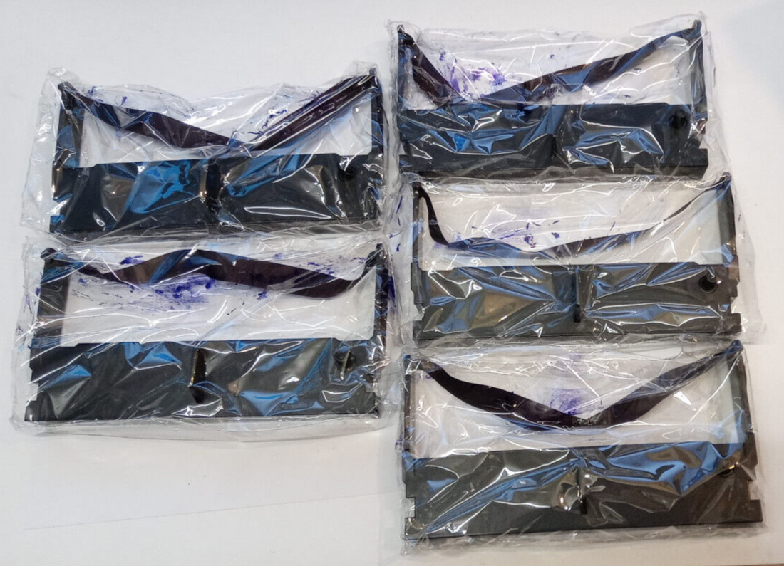 5x ALPAD NYLON violet ribbon 12.7mm for Epson ERC32