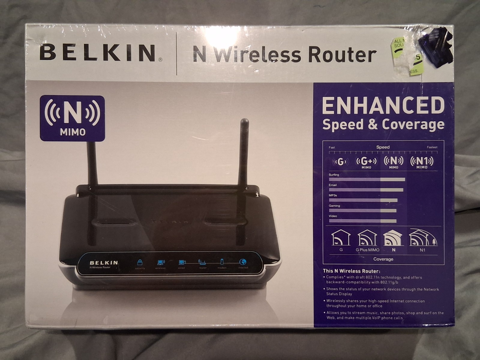 Belkin N Wireless Router New 