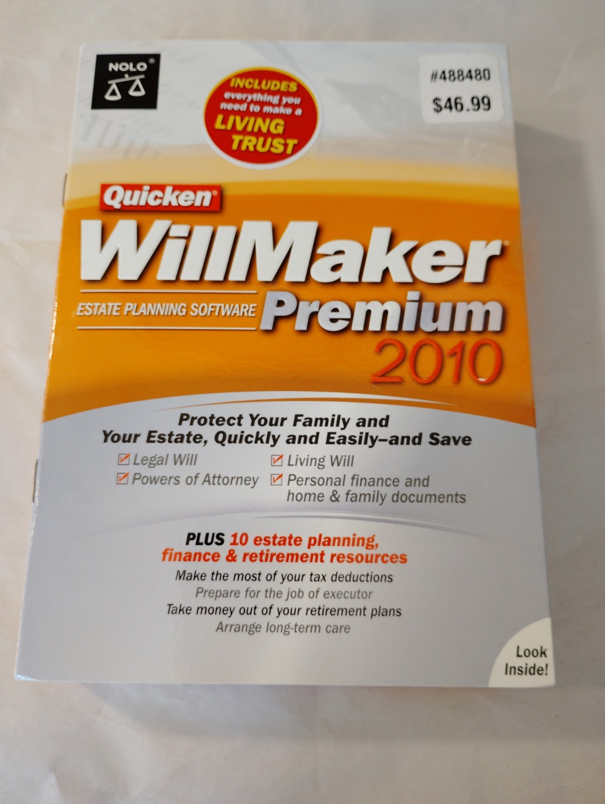 Quicken WillMaker PREMIUM 2010 Estate Planning Software CD and Manual Set
