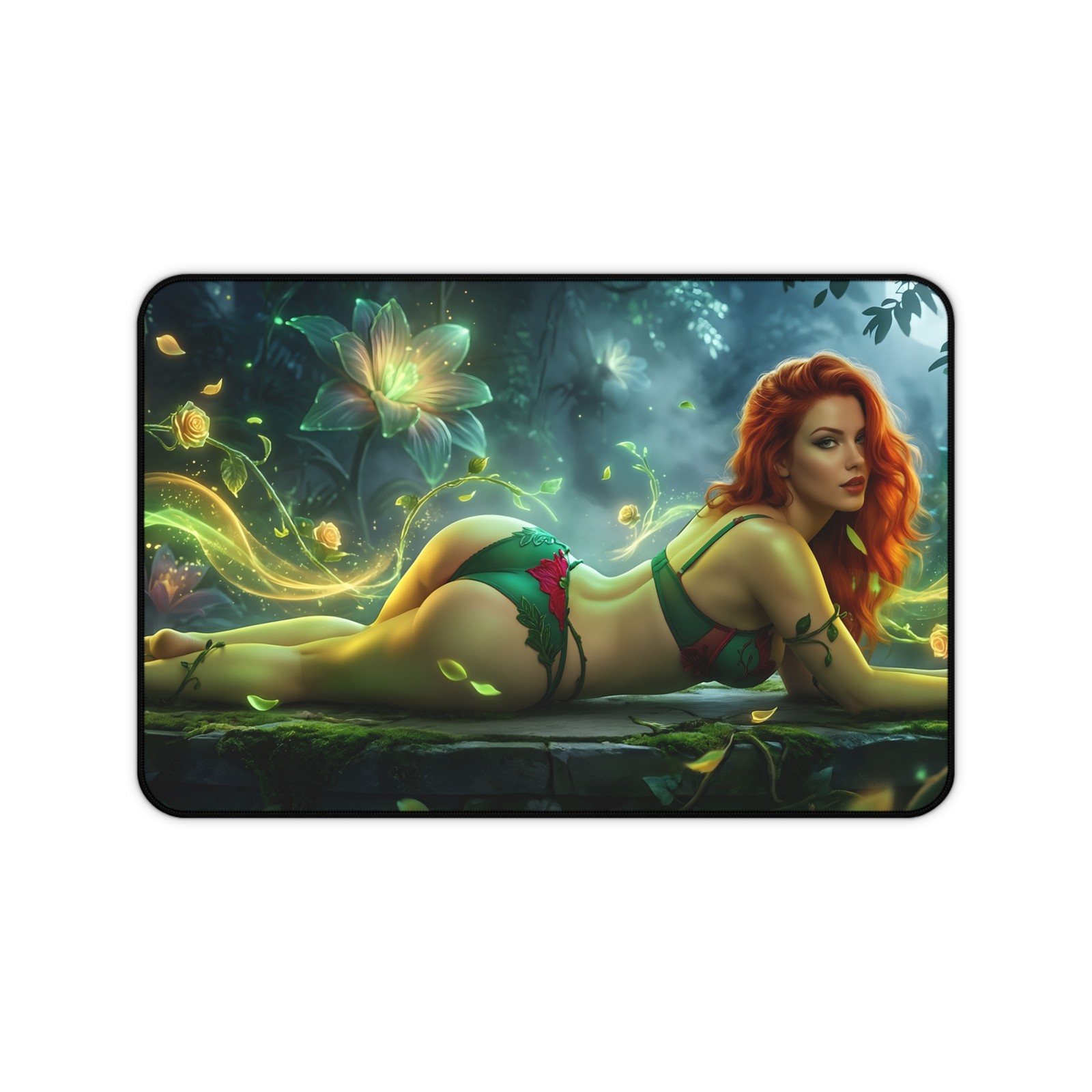 Poison Ivy Desk Mat, DC Inspired Computer Desk Pad, Gamer Decor