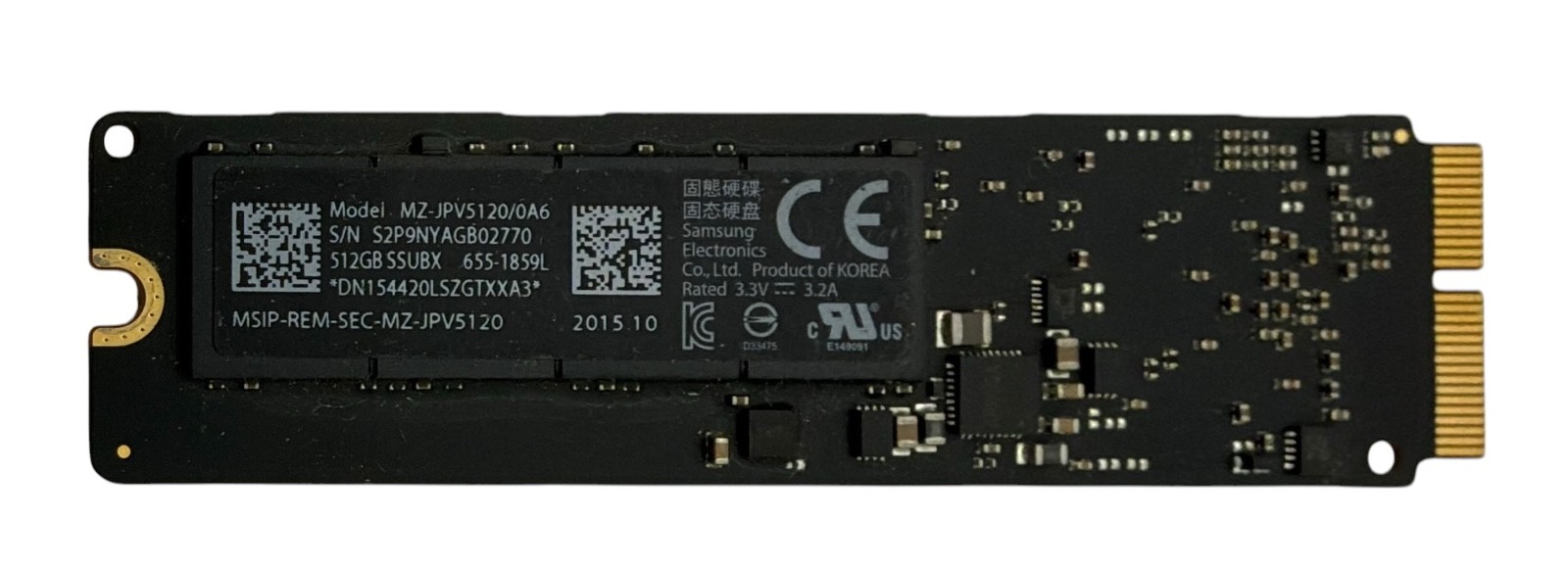 Samsung  SSUBX 512GB SSD Solid State Drive MZ-JPV5120/0A6