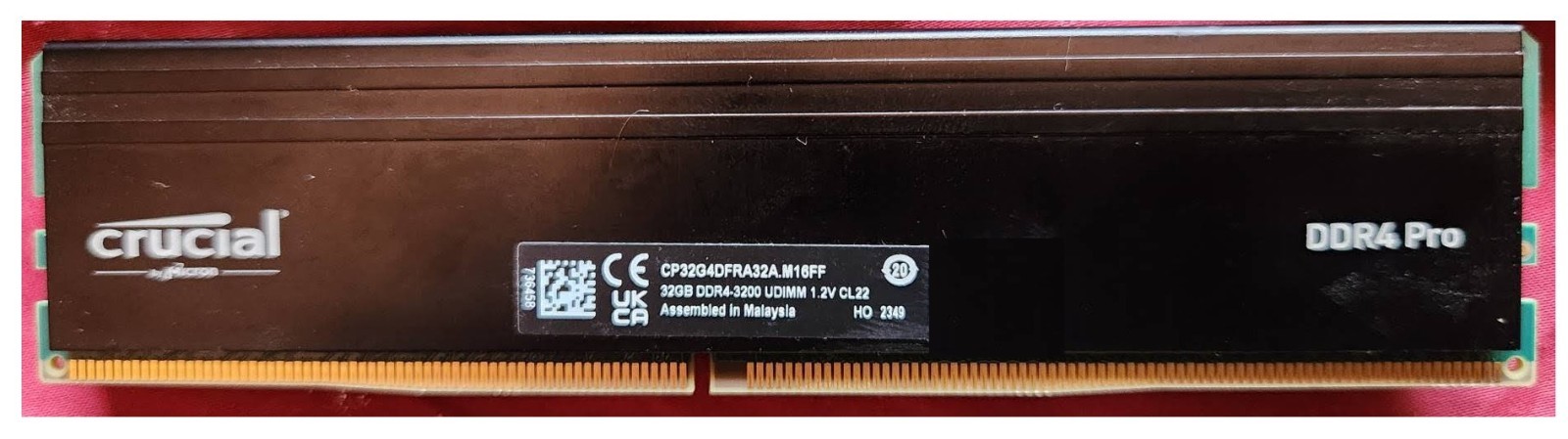 Used Crucial Pro 32GB (1x32GB) RAM DDR4 3200 (PC4 25600) Desktop PC Memory
