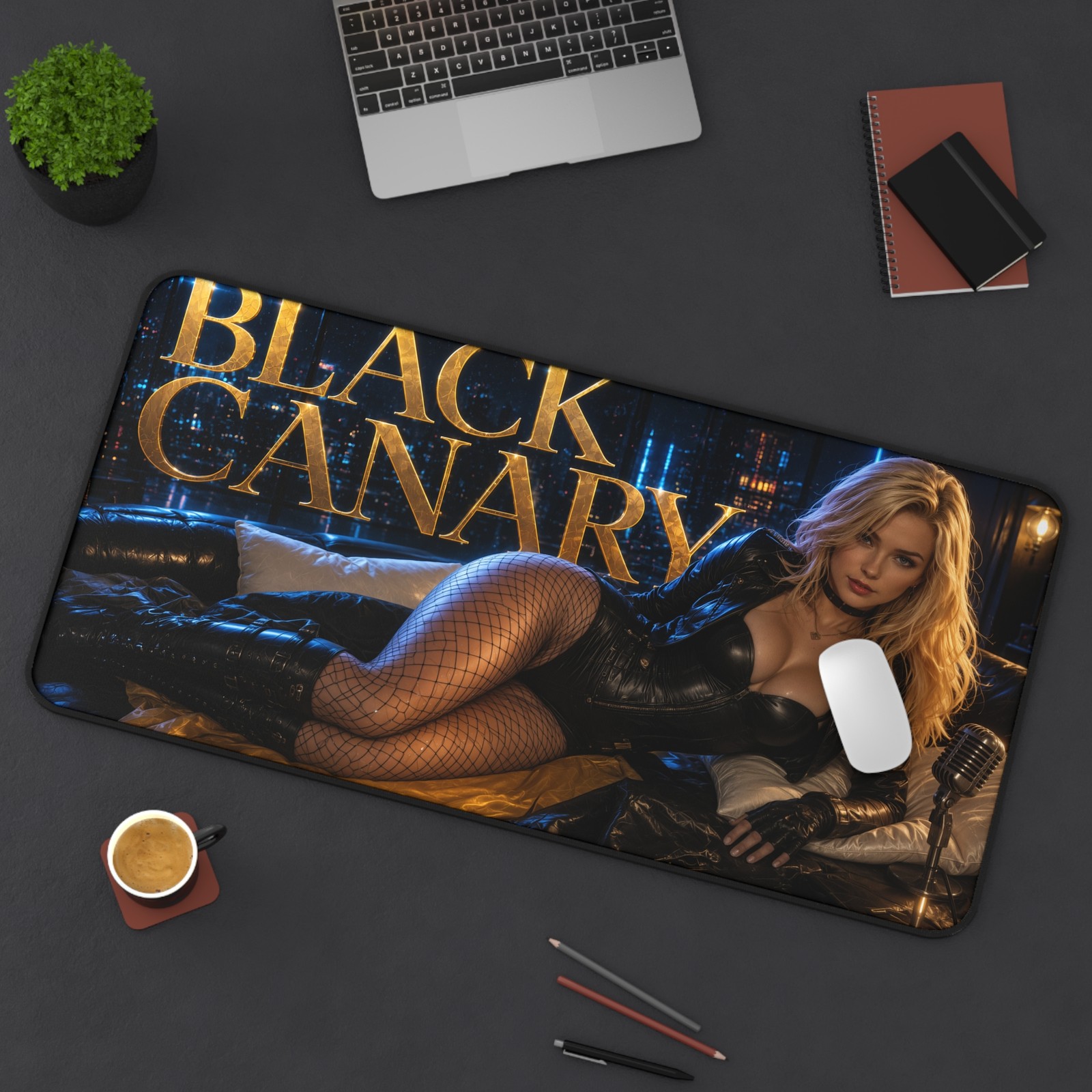 Black Canary Mouse Pad, DC Comics XXL Gaming Desk Mat, Heroine Pad