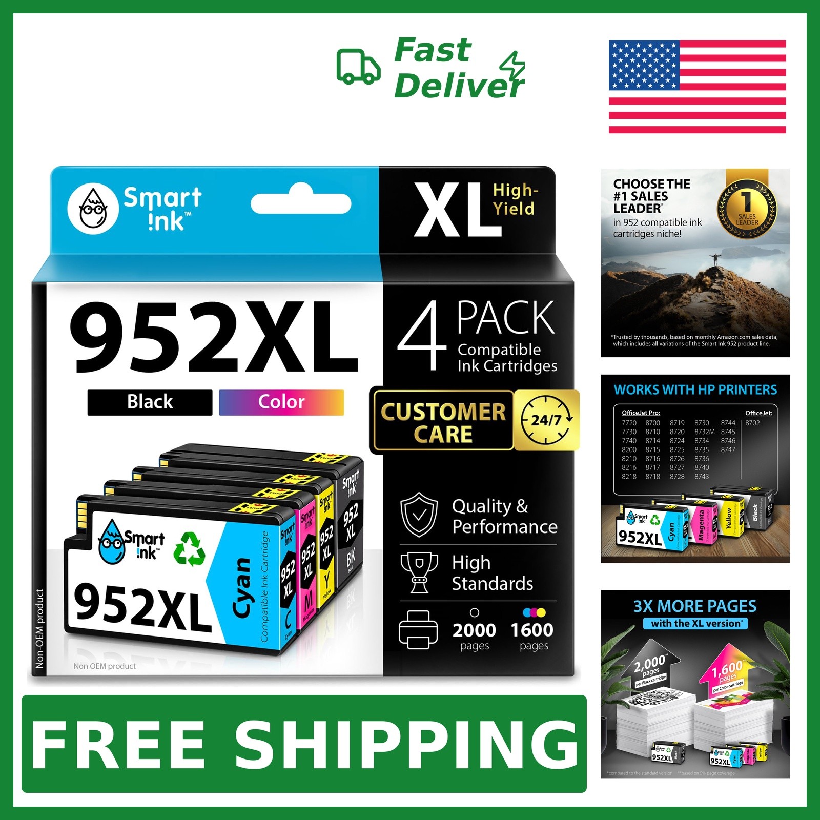 Smart Ink Compatible Ink Cartridges for HP 952XL