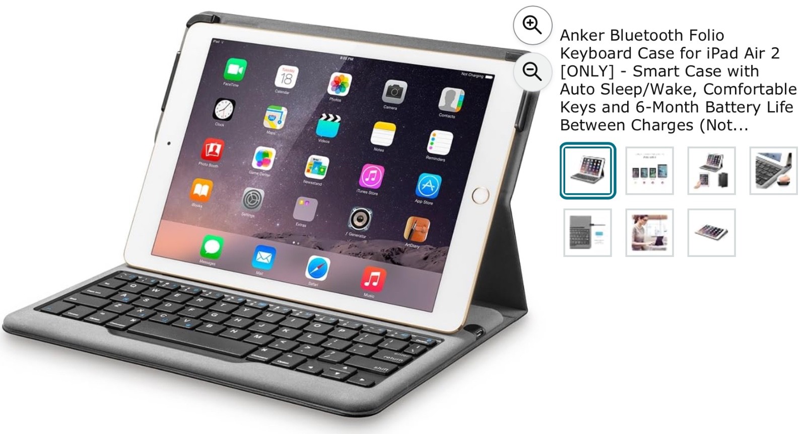 LOT of FOUR Anker A7722 Bluetooth Folio Keyboard Case For iPad Air 2