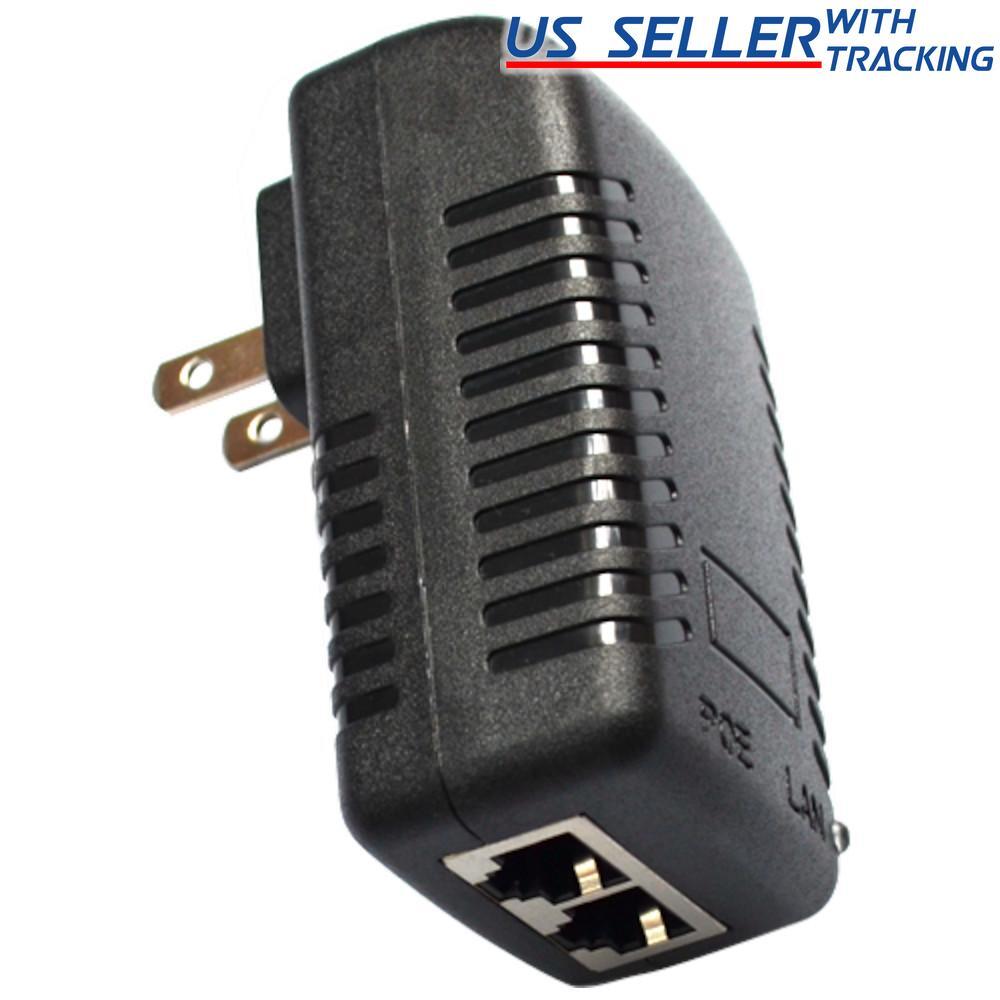 48V 0.5A 24W PoE Injector Power Over Ethernet Adapter 802.3af IP Phone WLAN AP