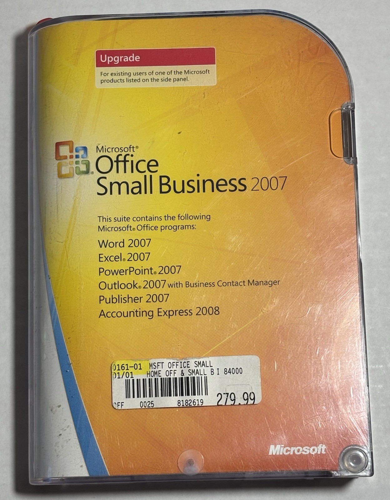 Microsoft Office Small Business 2007 Upgrade Software Excel Word PowerPoint USED