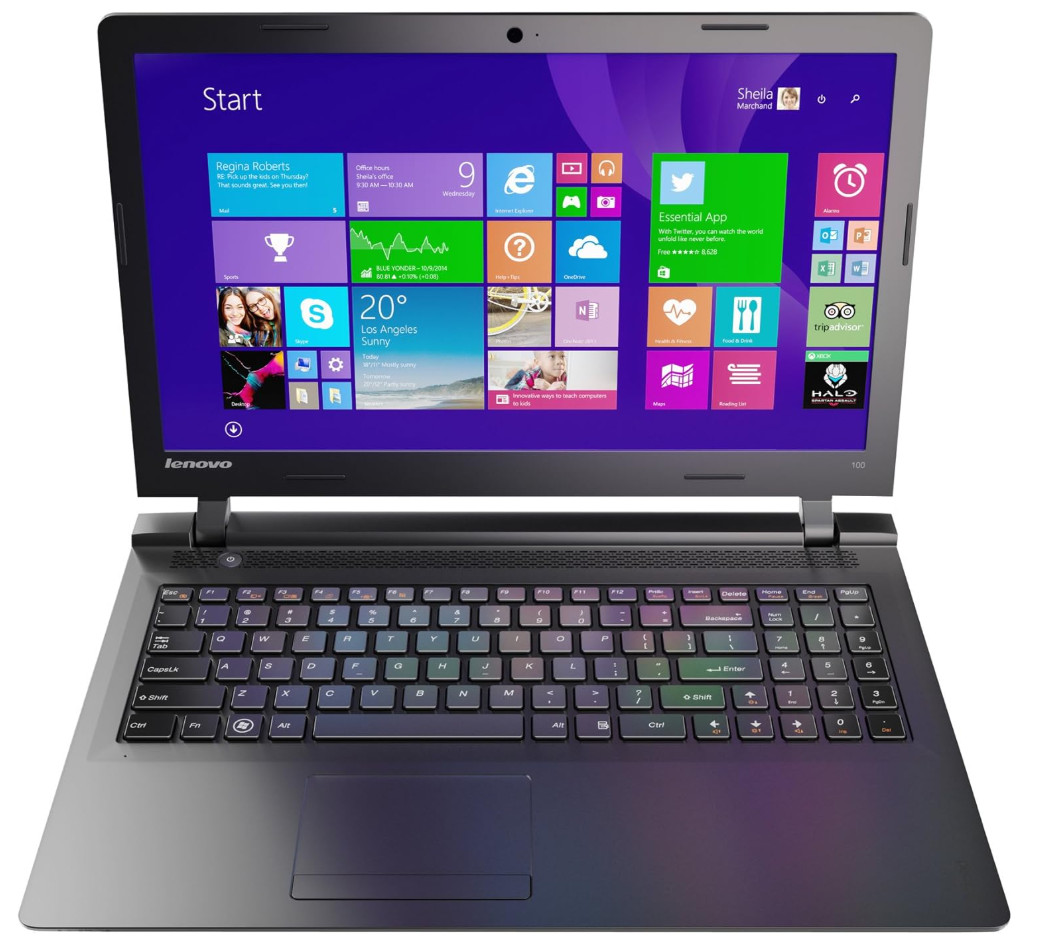 Lenovo 100-15IBY 80MJ 80MJ00G2US 15.6 Celeron N2840 500GB HDD 4GB RAM W10 DVD