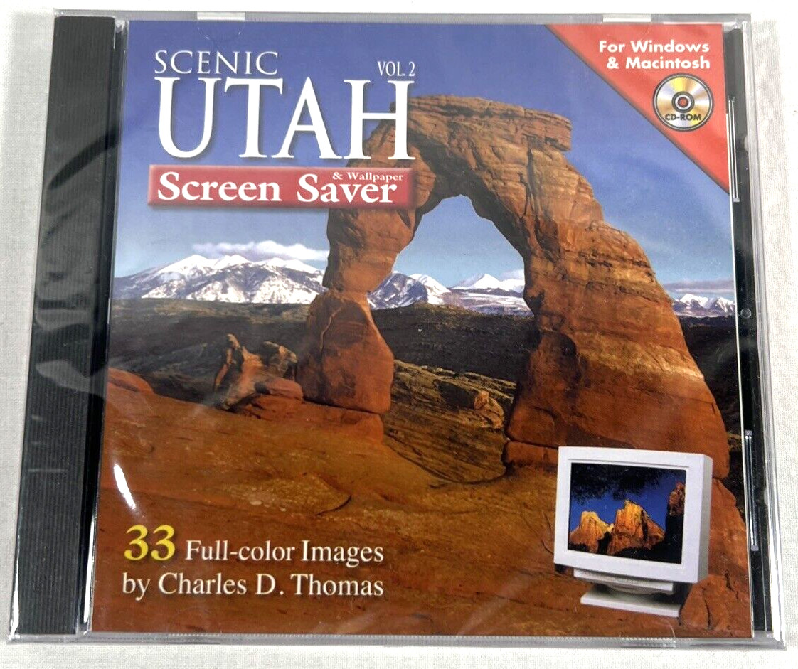 Vintage 1998 Softstuff Scenic UTAH Screen Saver & Wallpaper CD Win/Mac New