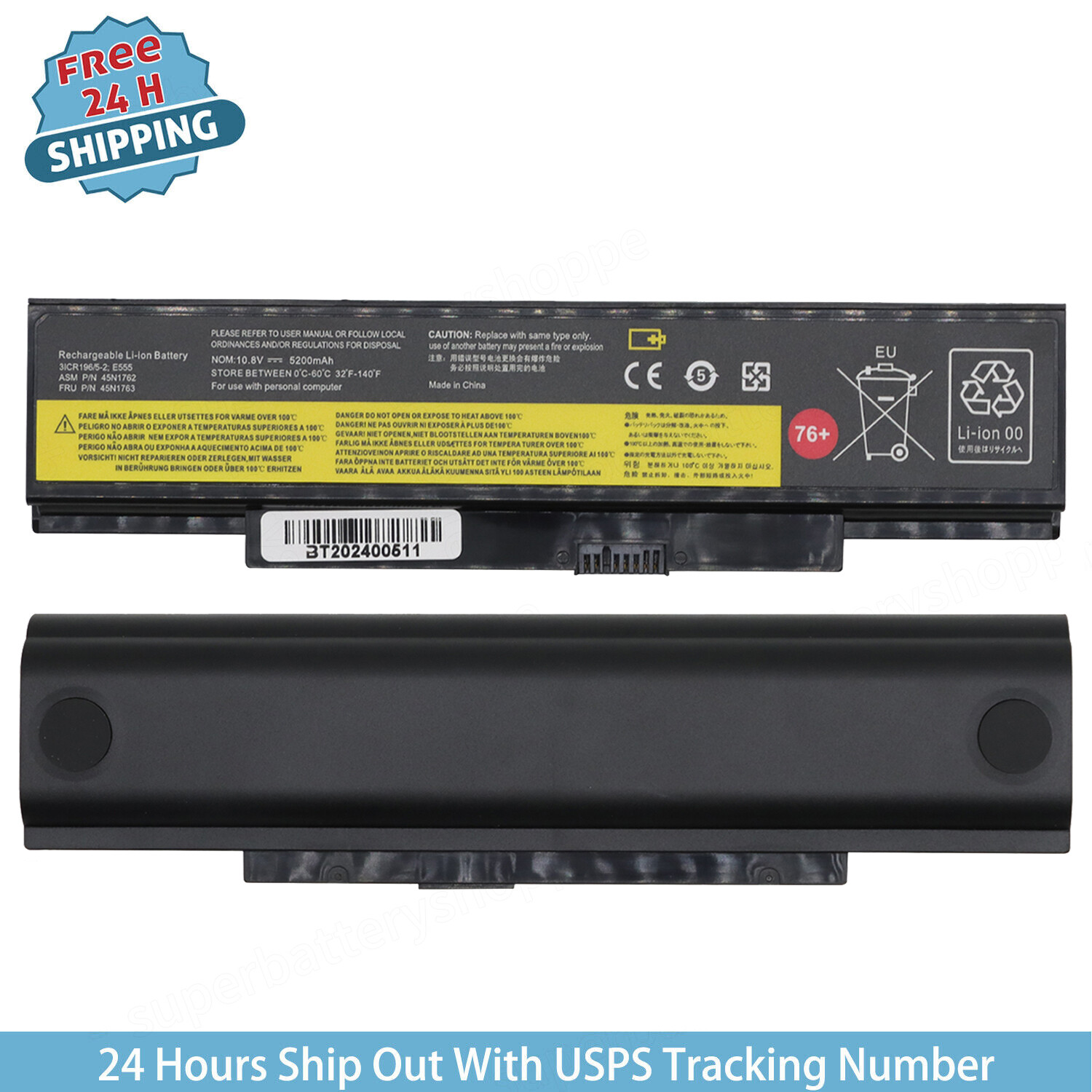 Replacement Battery E555 For Lenovo ThinkPad E565-00CD E565-0HCD E565-0NCD