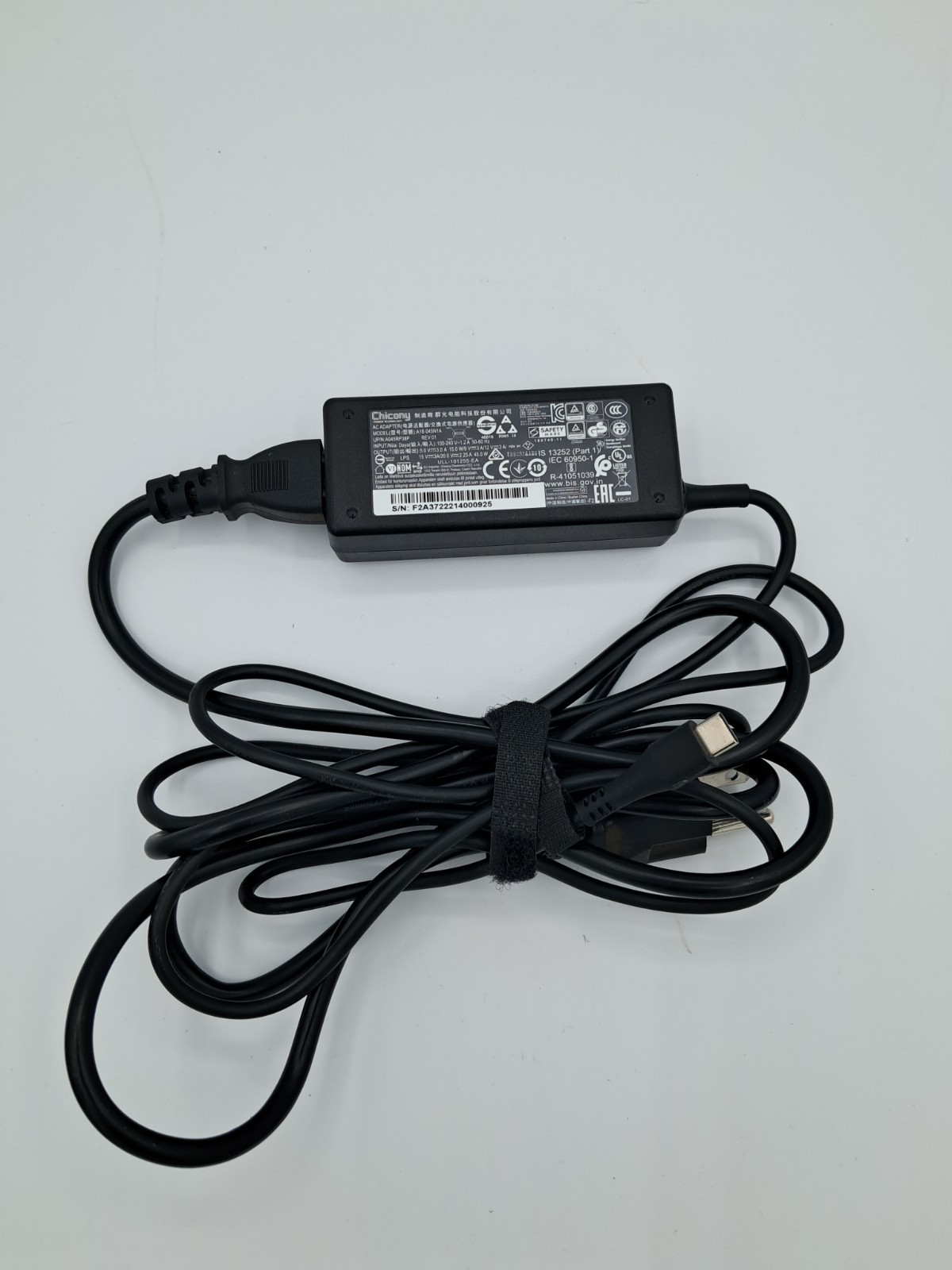 Original Chicony A18-045N1A Charger AC Power Adapter 20V 2.25A USB-C 45W