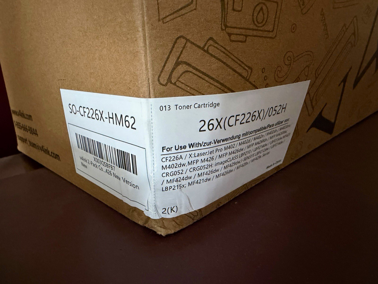 8 total: print. save. repeat. 26X CF226X/052H Black Laser Toner for HP M402 M426