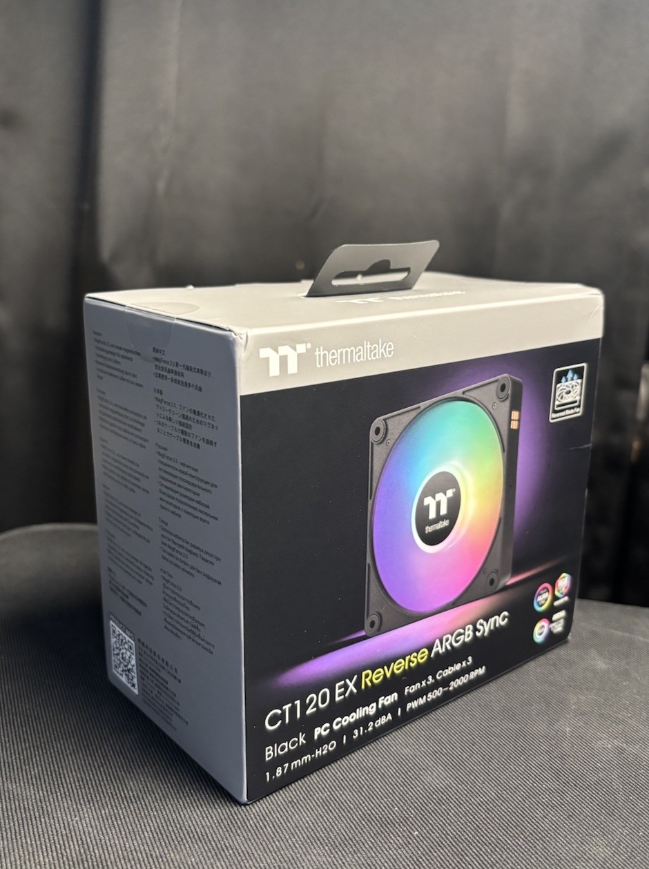 *New + Sealed*  Thermaltake CT120 EX Reverse ARGB Sync 120mm Fans 3-Pack Black