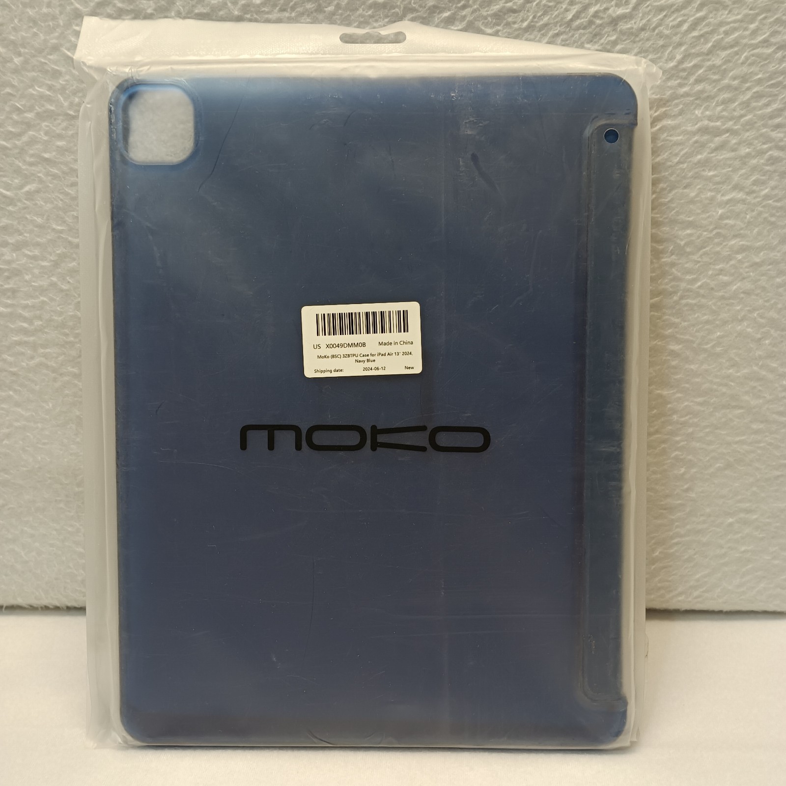 MoKo Case for iPad Air 13" 2024 M2 Navy Blue Smart Cover TPU Shell