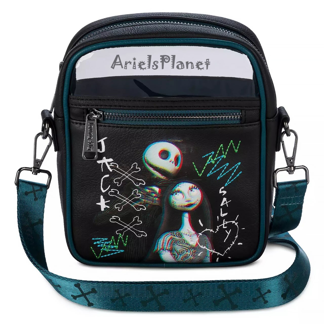 Disney Parks Haunted Mansion Jack Skellington & Sally Loungefly Crossbody Bag