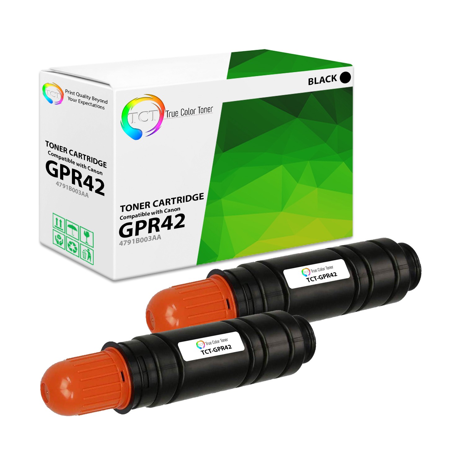 2Pk TCT Prem 4791B003A Black for Canon ImageRunner 4045 4051 Compatible Toner
