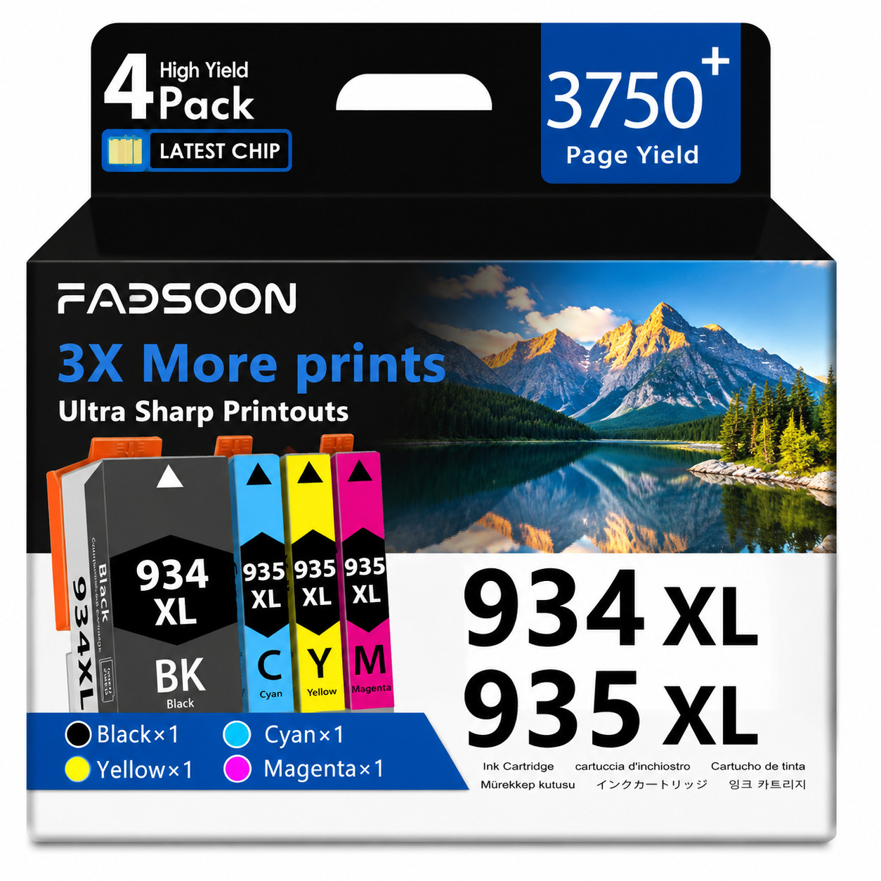 934XL 1BK 935XL 3PK Combo Ink OfficeJet 6810 6812 6815 6820 Pro 6230 6830 6835