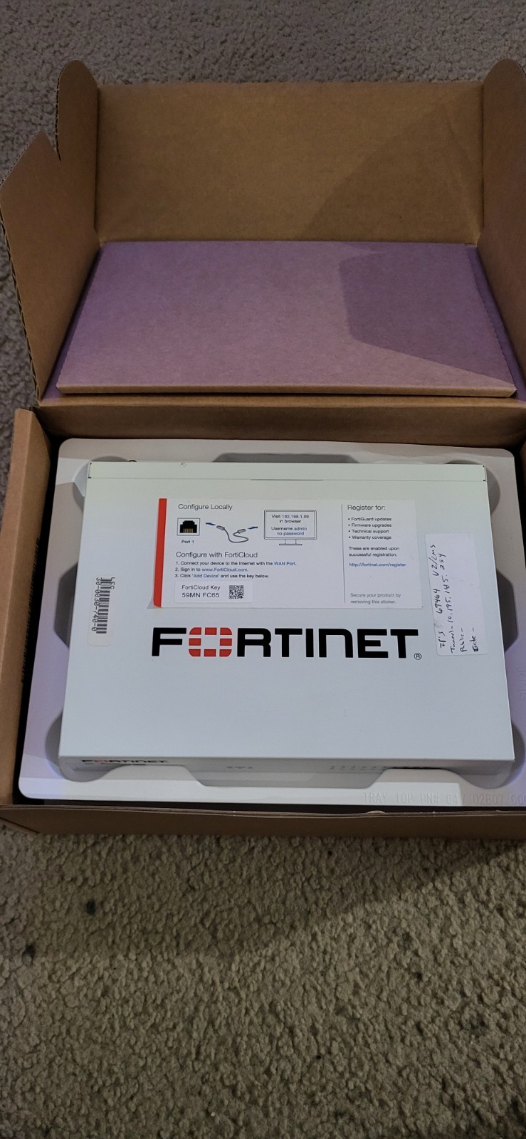 2 Fortinet FortiGate 60E Network Security Firewall