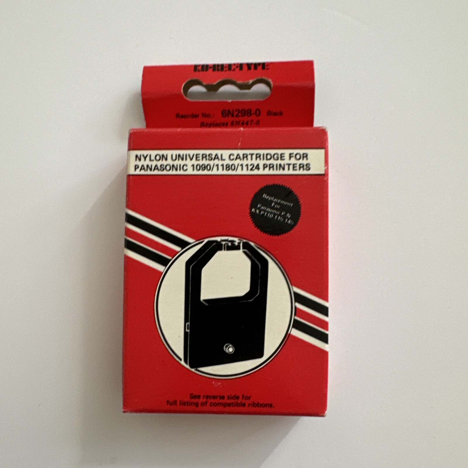 Panasonic 1090/1180/1124 Ribbon Replacement Part KXP110 6N298-0 Black New Sealed