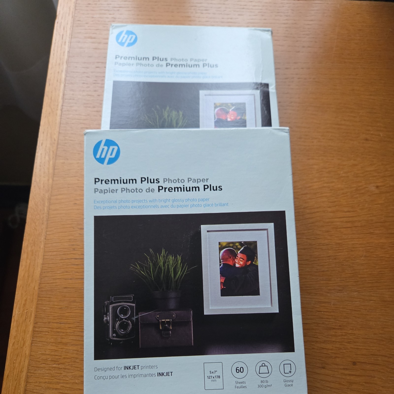 (BUNDLE X2) HP Premium Plus INKJET Photo Paper 120 Sheets Glossy 5 X 7" Cr669A