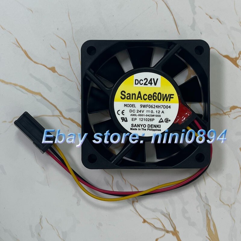 Sanyo San Ace60WF 9WF0624H7D04 6015 DC24V 0.12A 6CM 3-Wire Inverter Cooling Fan