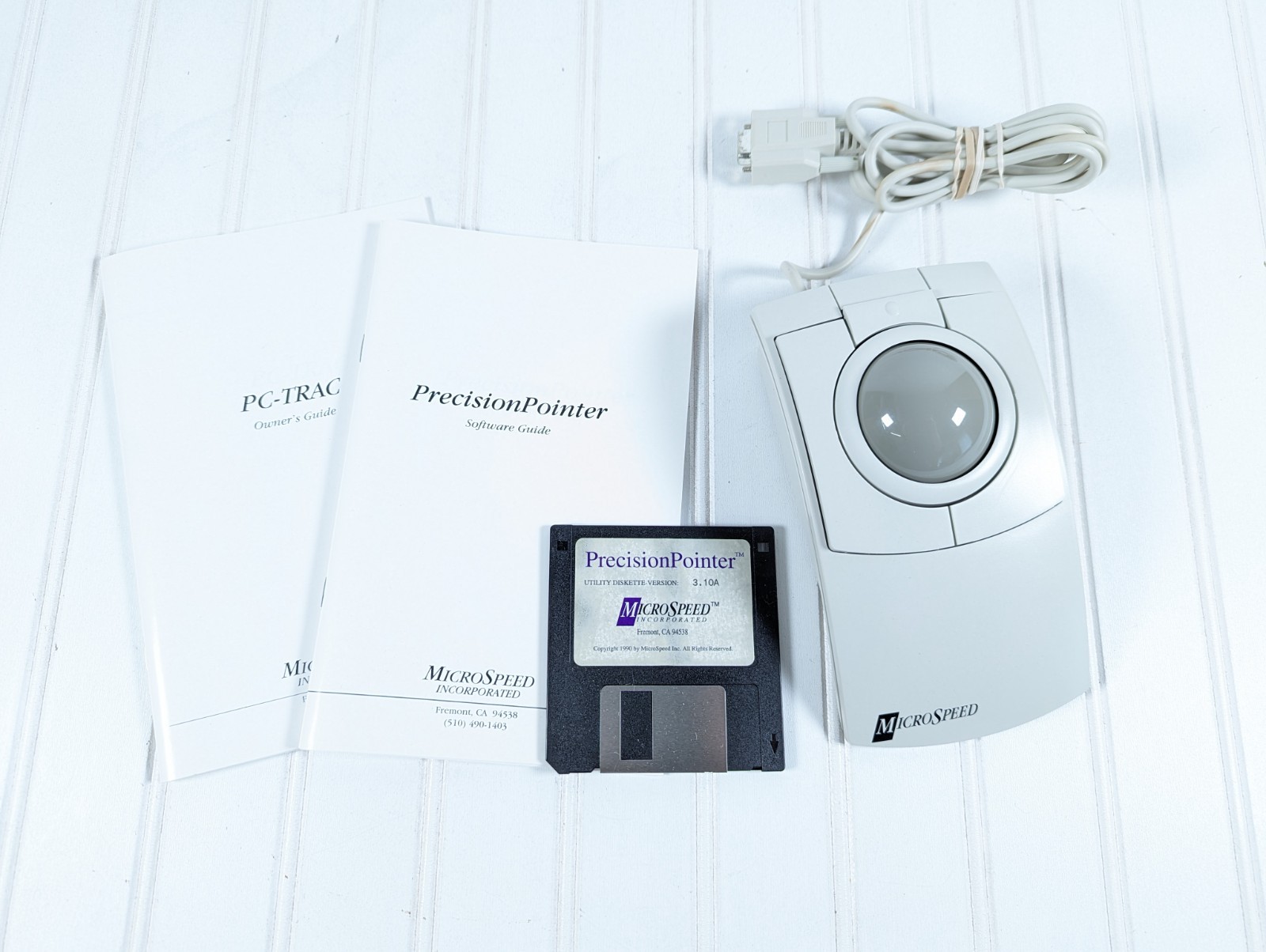 Vintage MicroSpeed PC-Trac Serial Trackball Mouse for IBM DOS Computers